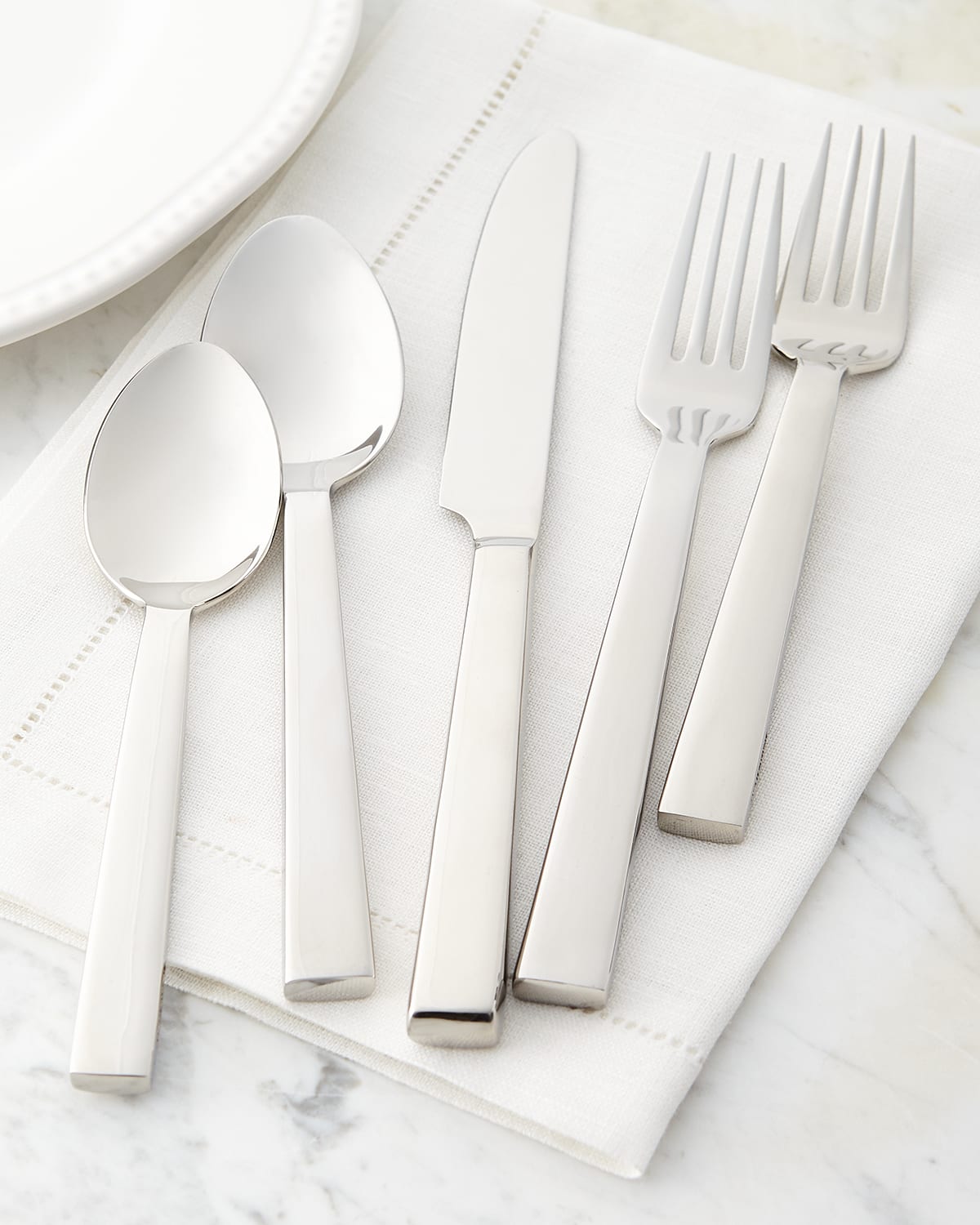 Polo Ralph Lauren 5-piece Academy Flatware Place Setting In Silver