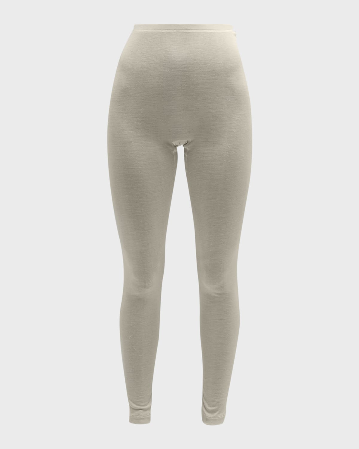 Hanro Cream Wool And Silk-blend Leggings In Pale Cream
