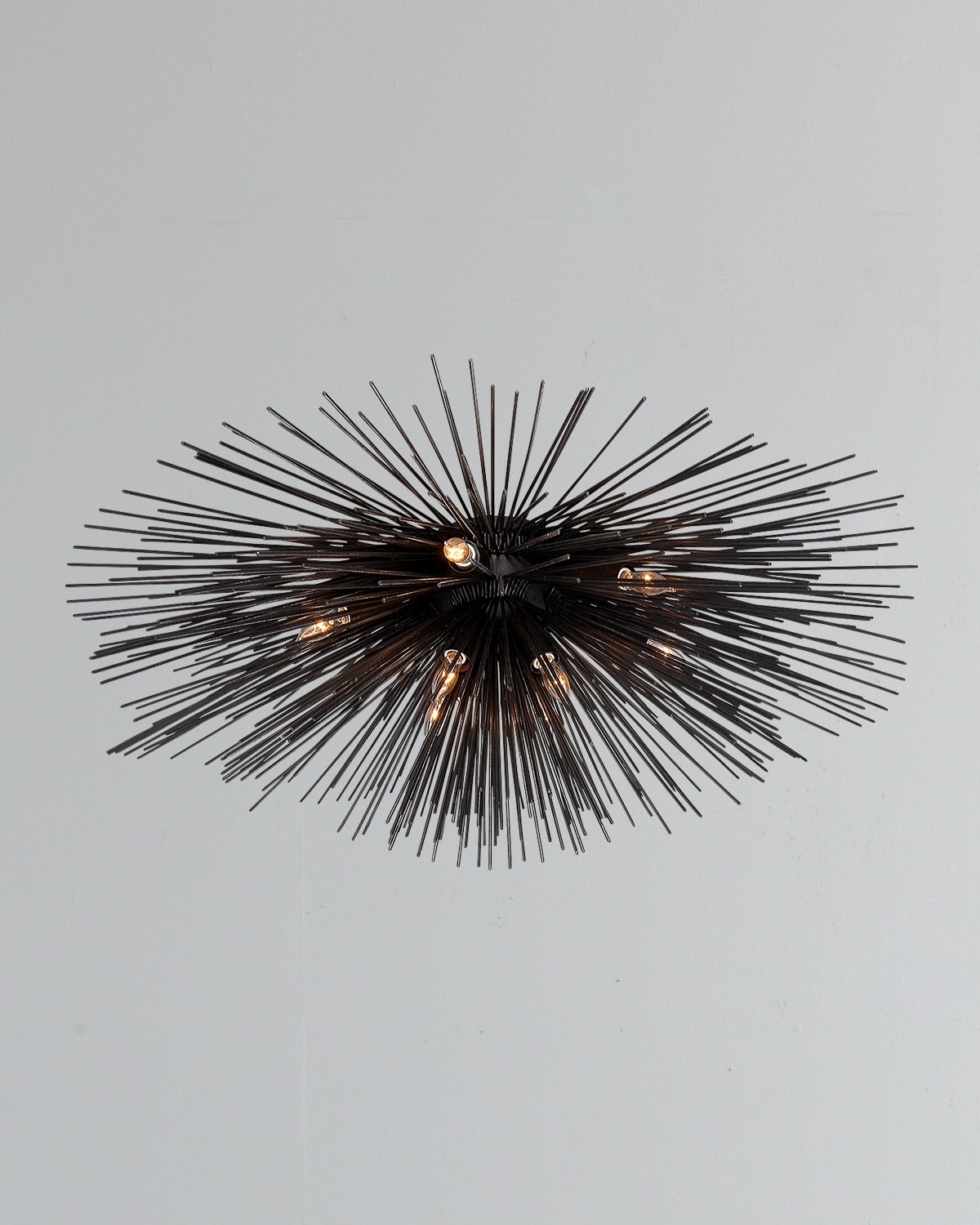 Kelly Wearstler Strada Flush-mount Ceiling Light In Aged Iron