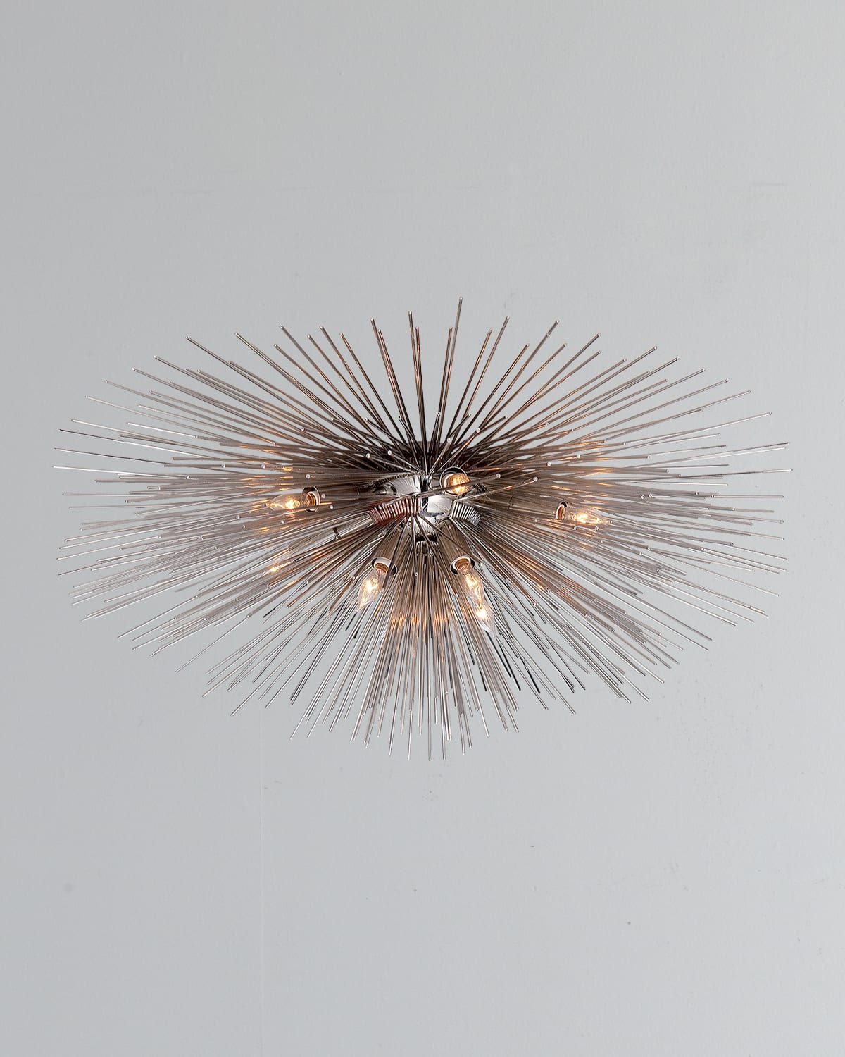 Kelly Wearstler Strada Flush-mount Ceiling Light In Polished Nickel