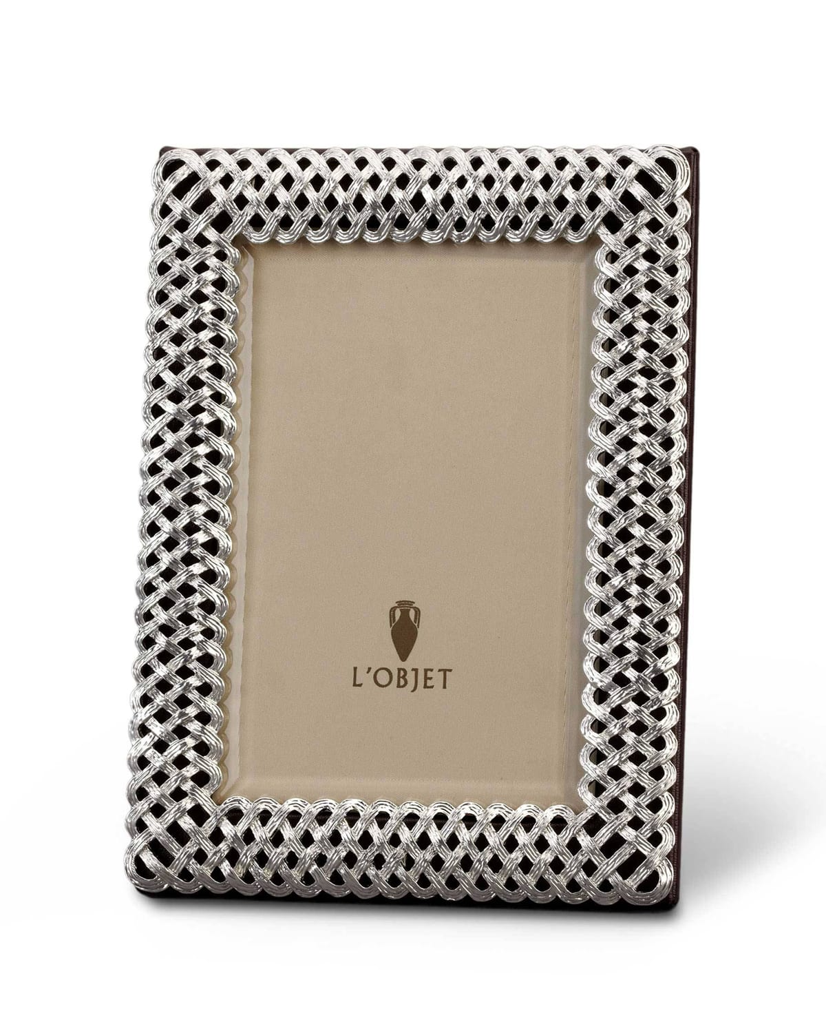 Shop L'objet Platinum Braid 5" X 7" Picture Frame In Multi