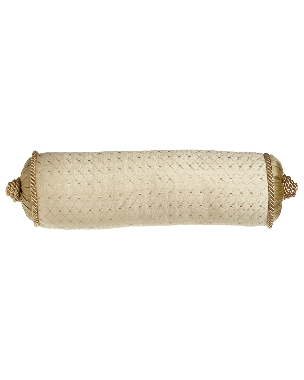 Austin Horn Collection Antoinette Diamond-stitch Neck Roll Pillow, 6" X 19"