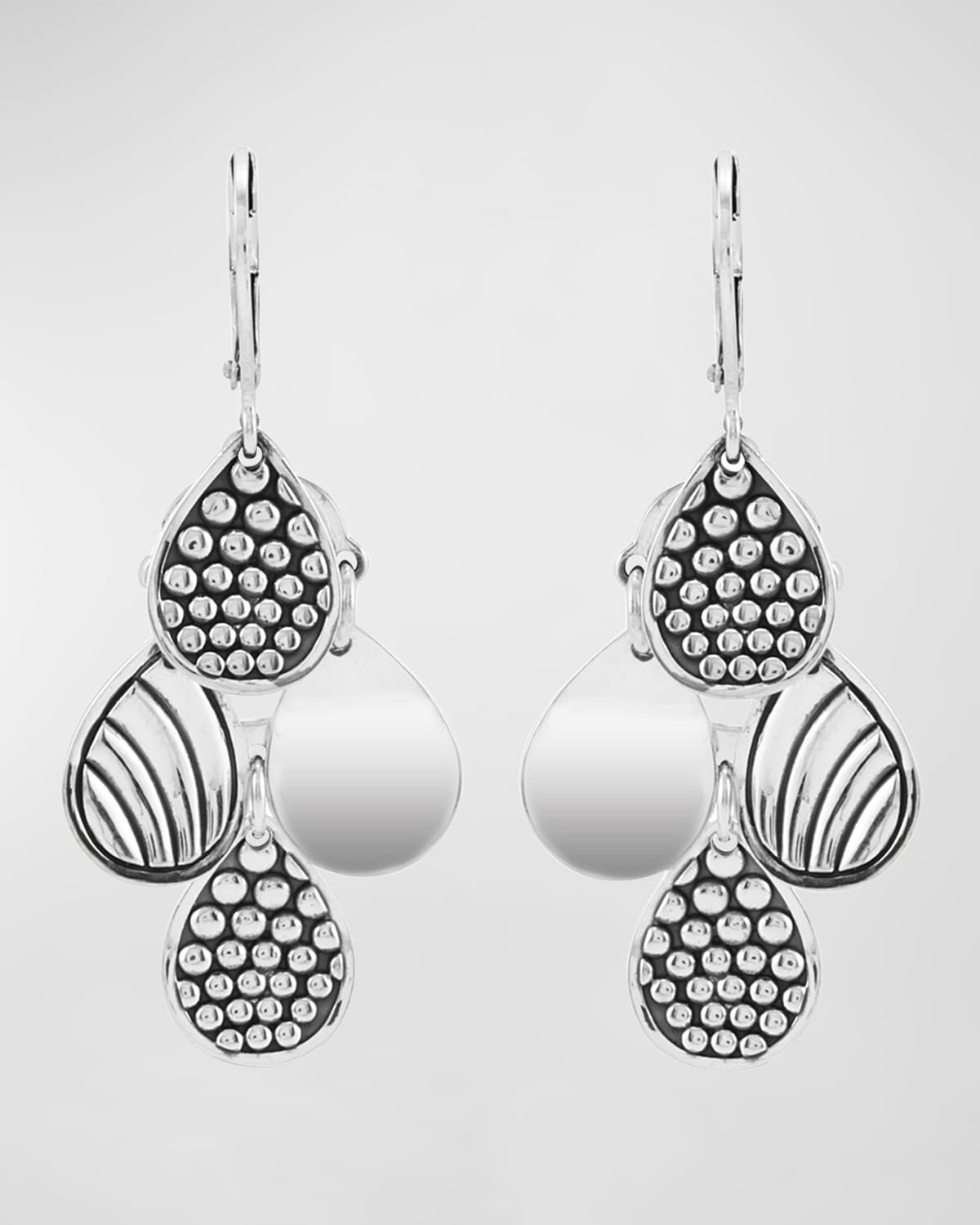 Signature Caviar 4-Drop Earrings