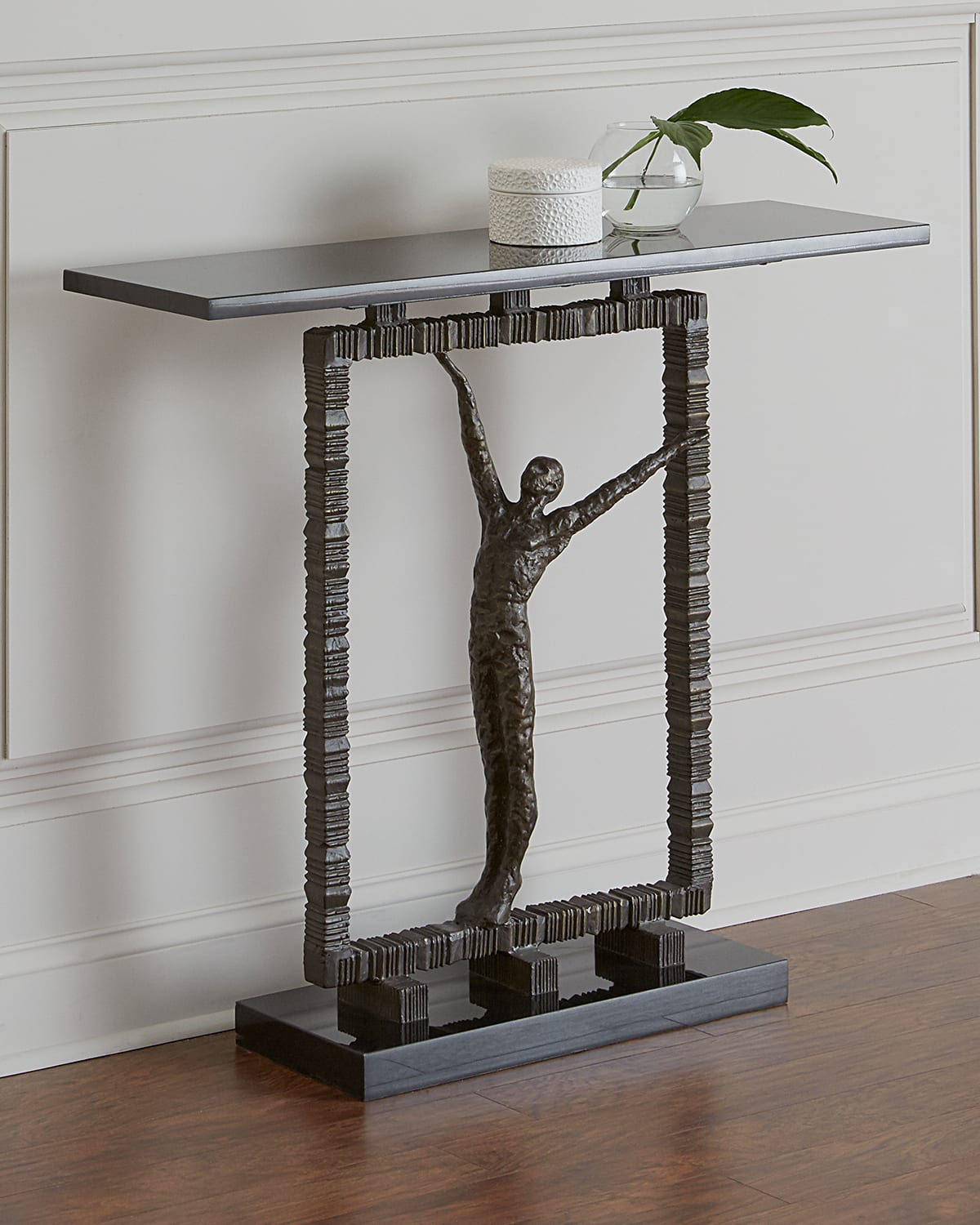 Bronze Statuesque Console Table