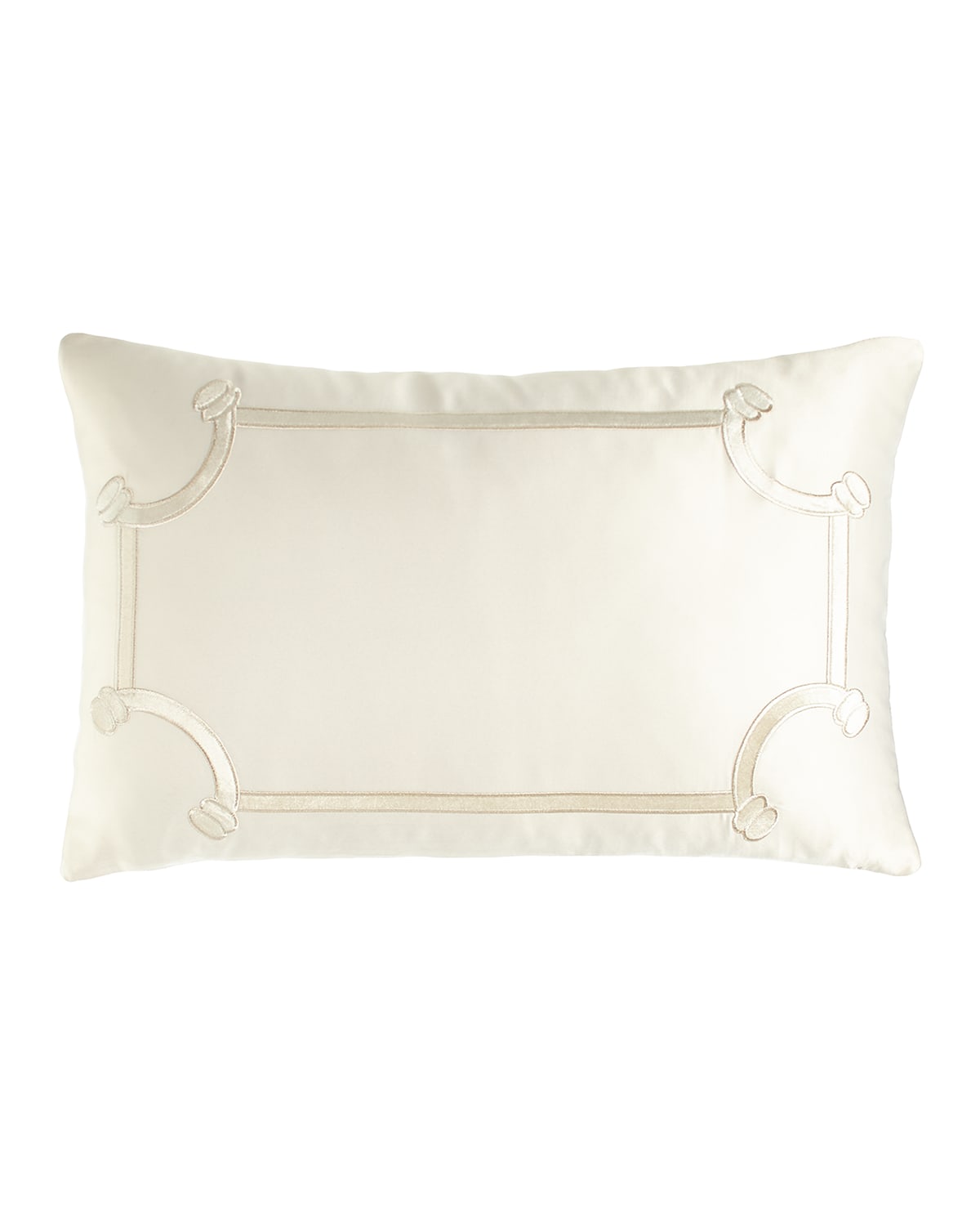 Lili Alessandra Oblong Vendome Pillow, 14" X 22" In Ivory