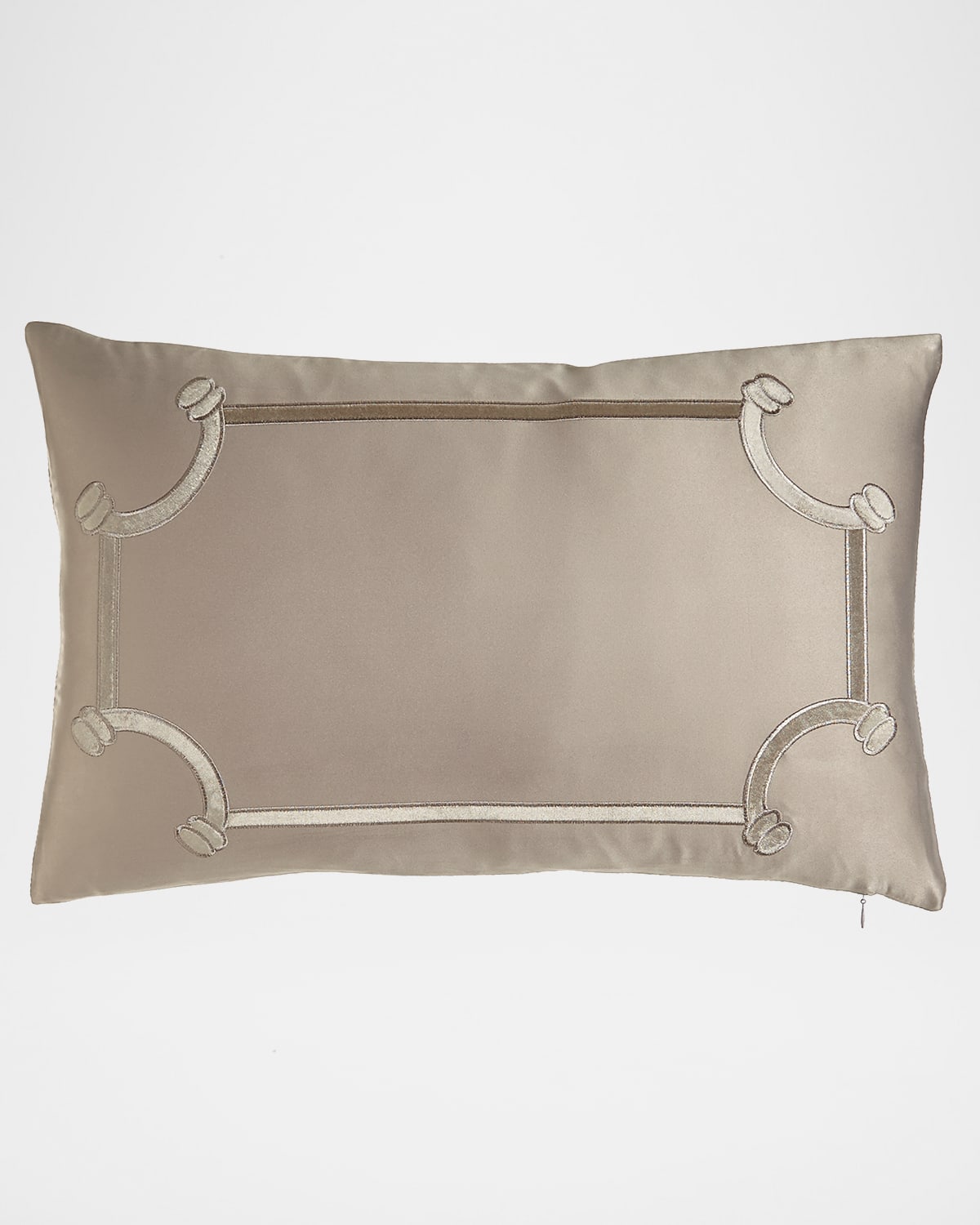 Lili Alessandra Vendome Small Rectangle Pillow In Fawn (taupe)