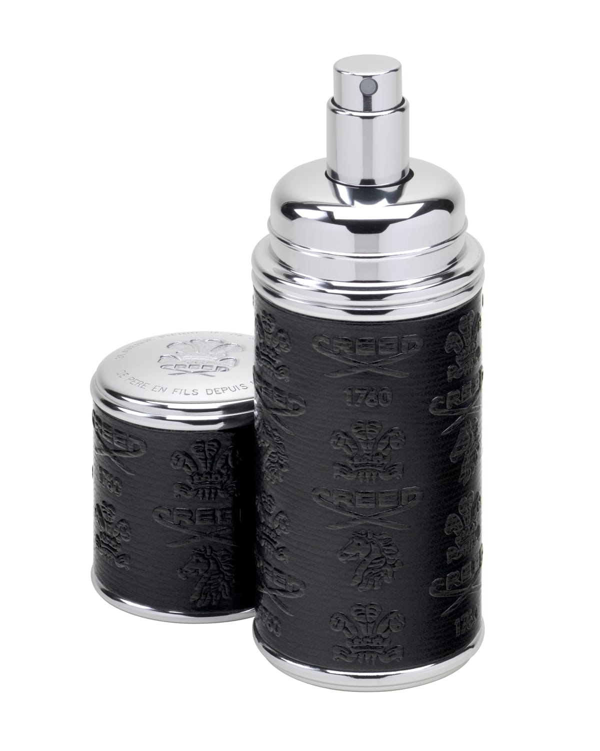 1.7 oz. Deluxe Atomizer, Black with Silver Trim
