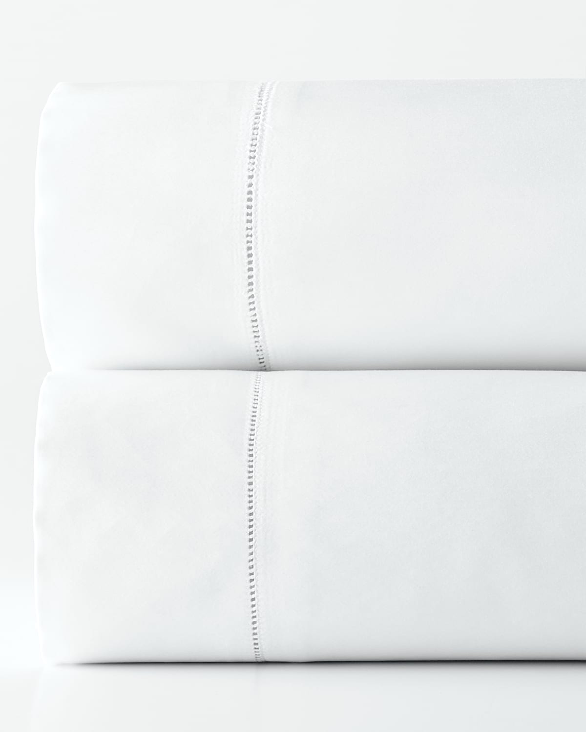 Sferra Two King 1,020 Thread Count Lace Sateen Pillowcases In White