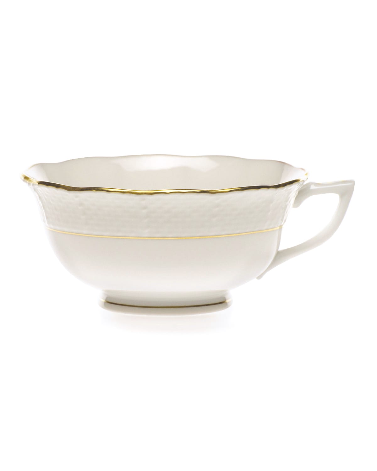Herend Golden Edge Tea Cup In White