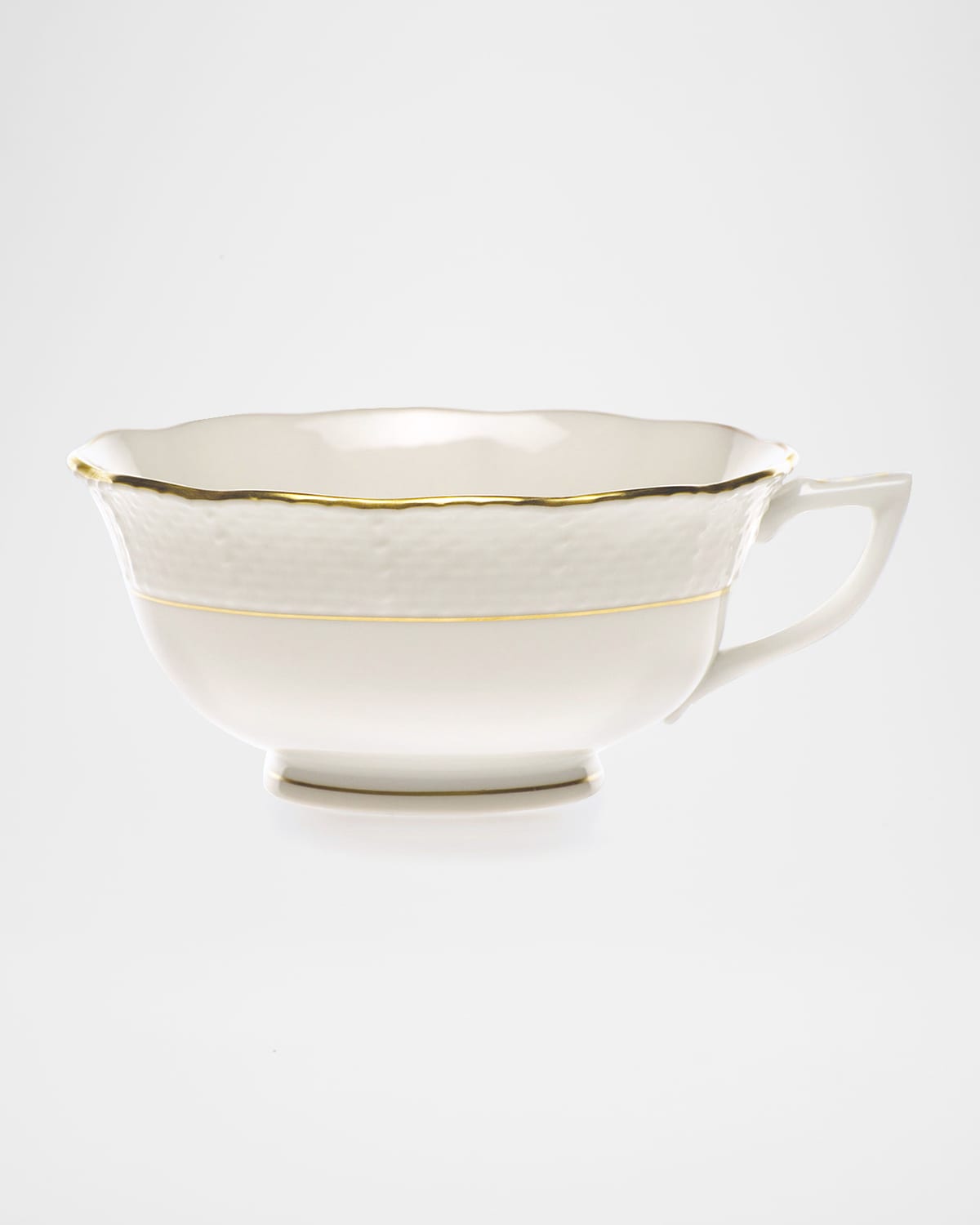 Herend Golden Edge Tea Cup In White