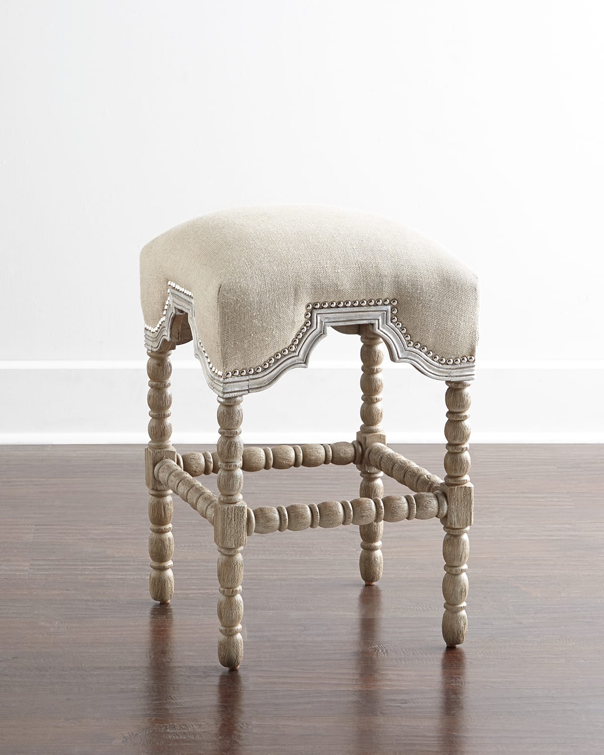 Peninsula Home Collection Angela Barstool In Pearl/silver/sand