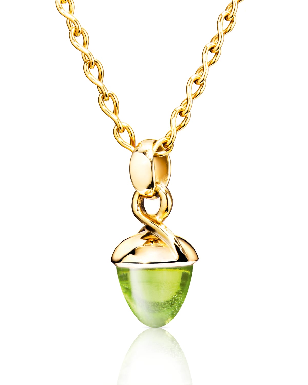 Mikado Bouquet Peridot Pendant Enhancer in Yellow Gold