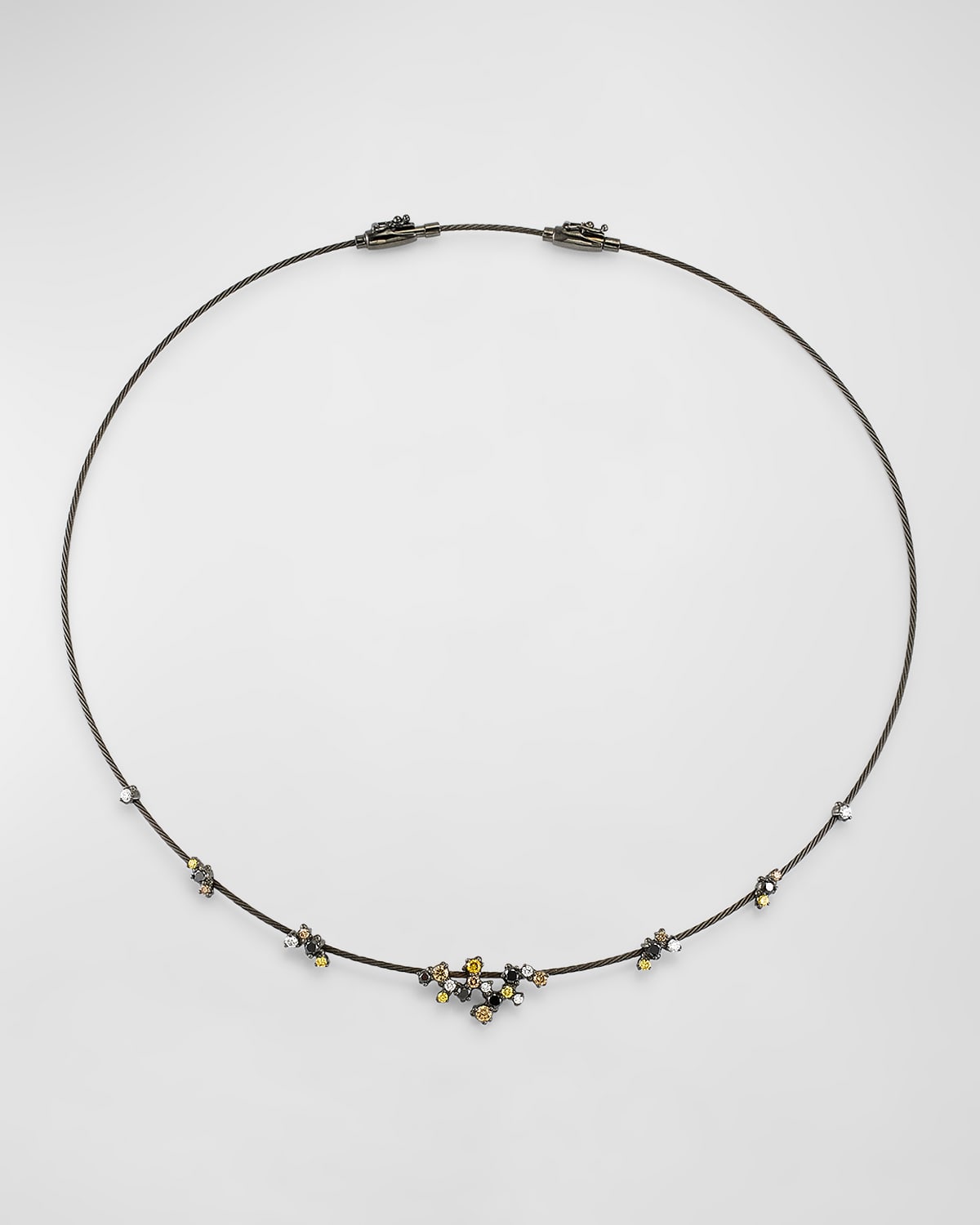 18k Black Gold Diamond Confetti Necklace