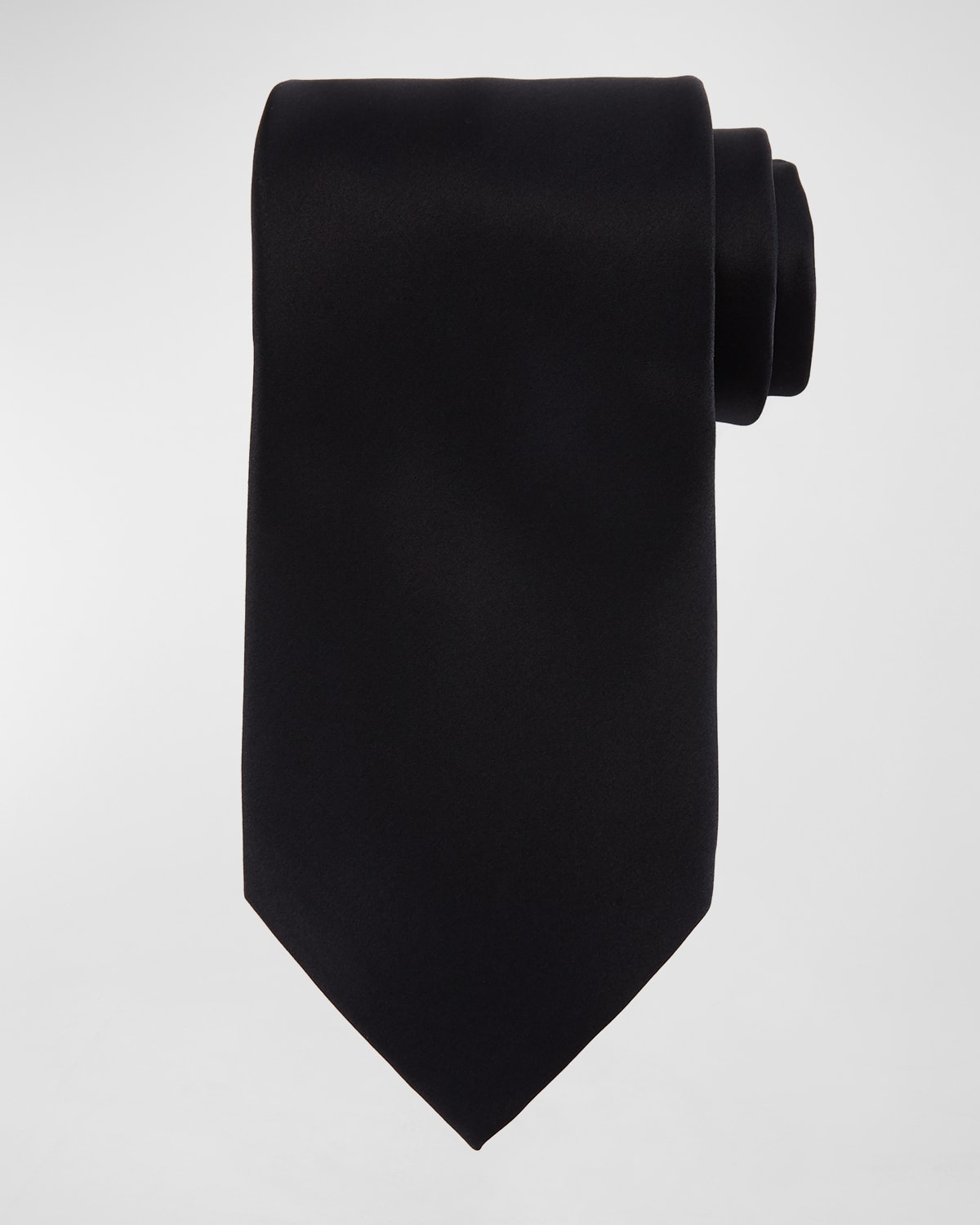 Solid Silk Satin Tie