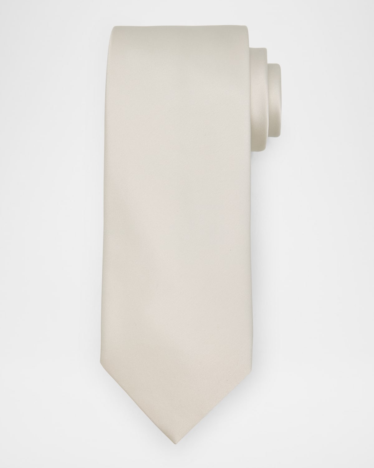 Solid Silk Satin Tie