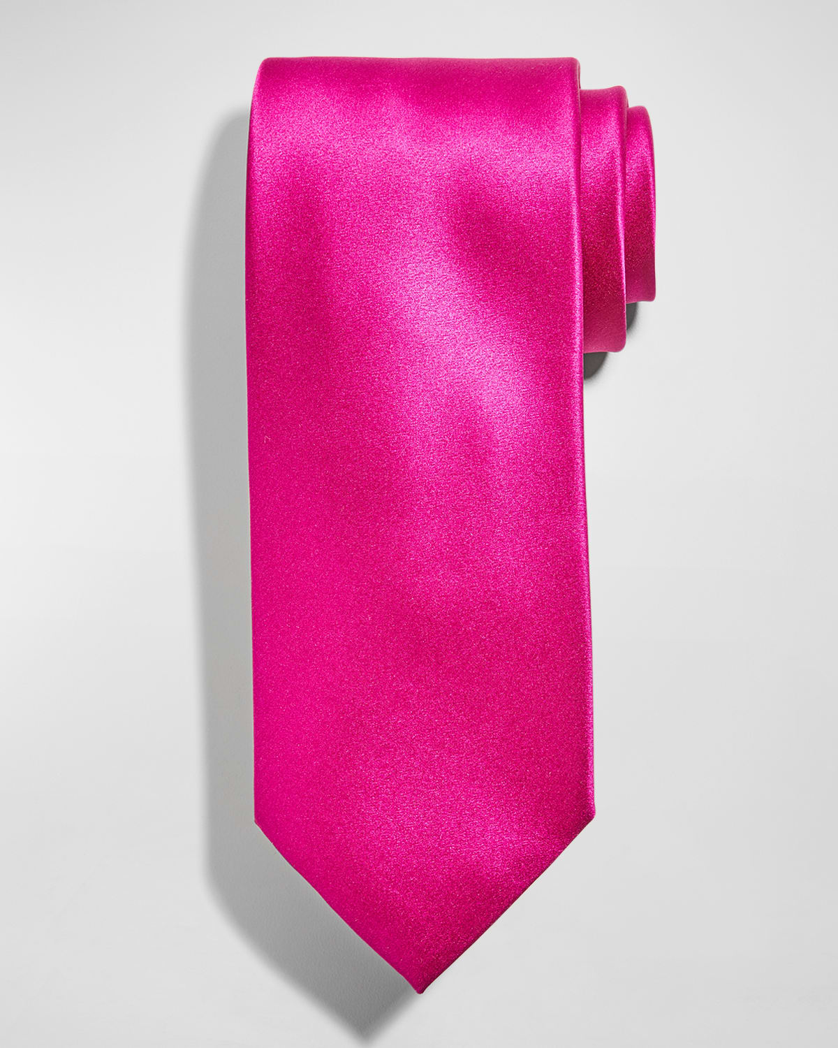 Solid Silk Satin Tie