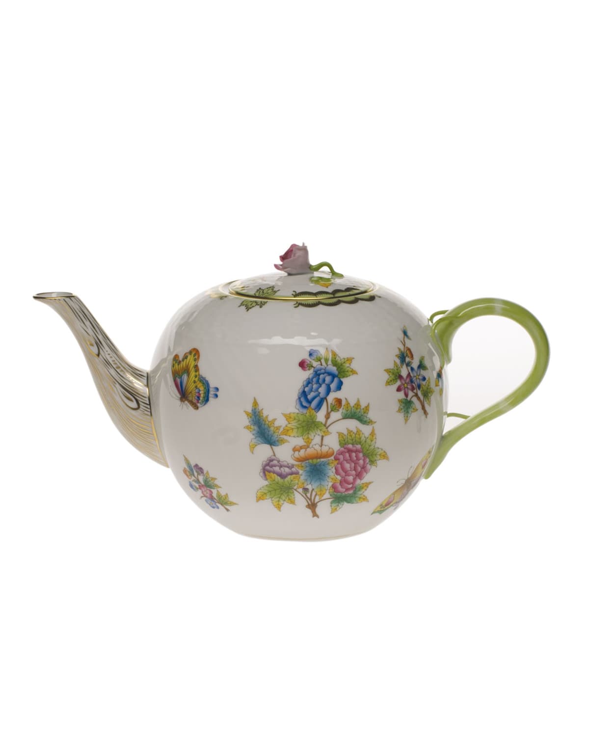 Shop Herend Queen Victoria Teapot With Rose Finial In N/c