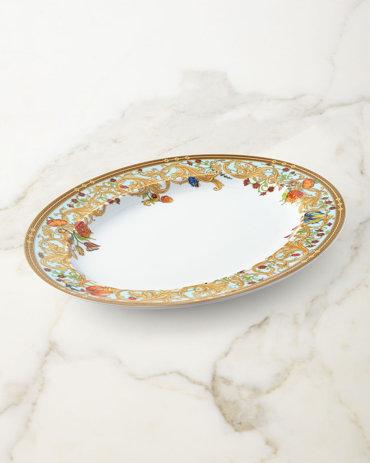 Shop Versace Butterfly Garden Large Platter In Gold