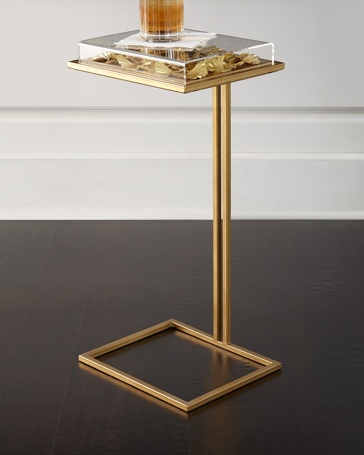 Tommy Mitchell Gilded Gingko Cocktail Table
