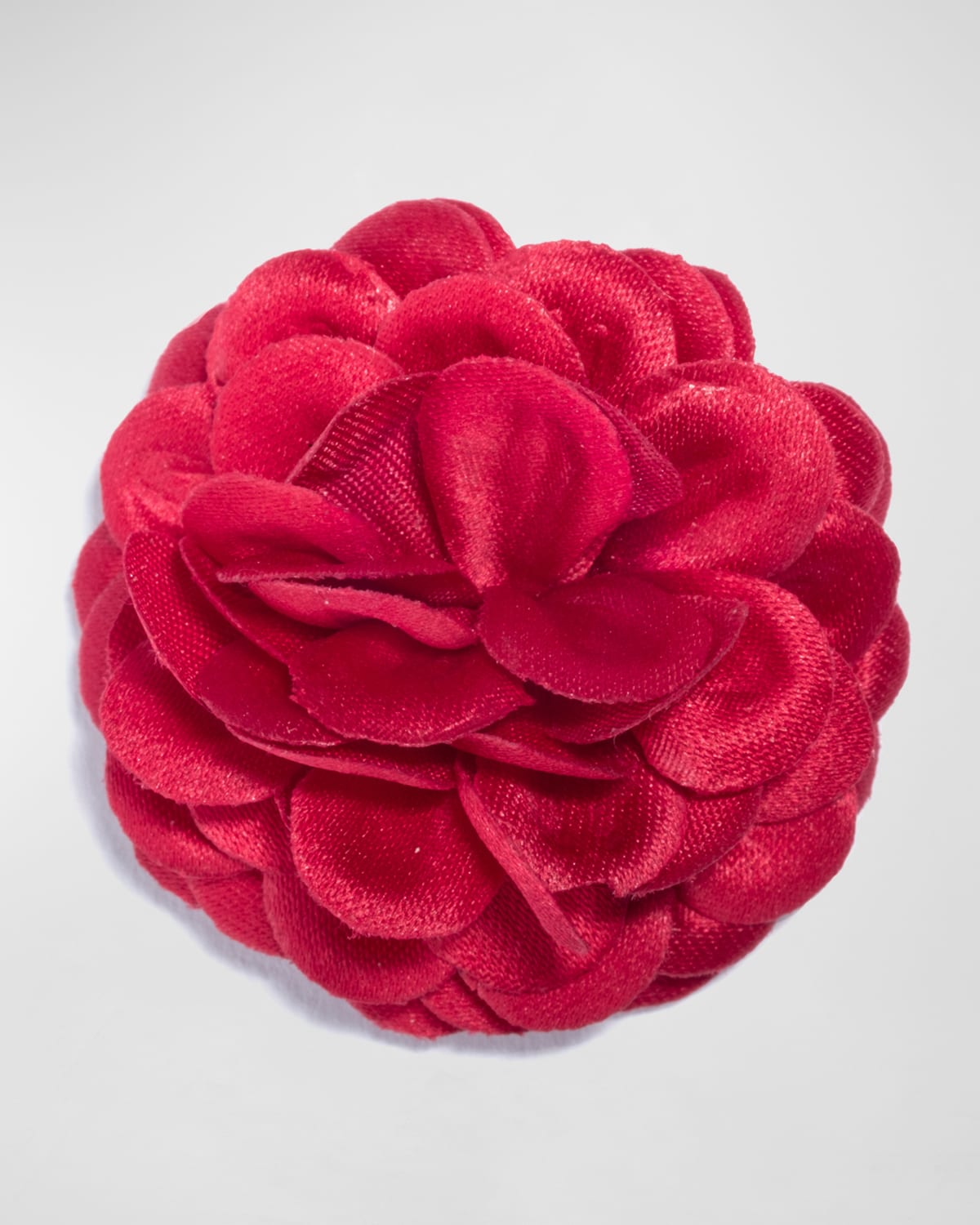 Satin Dahlia Lapel Flower, Red