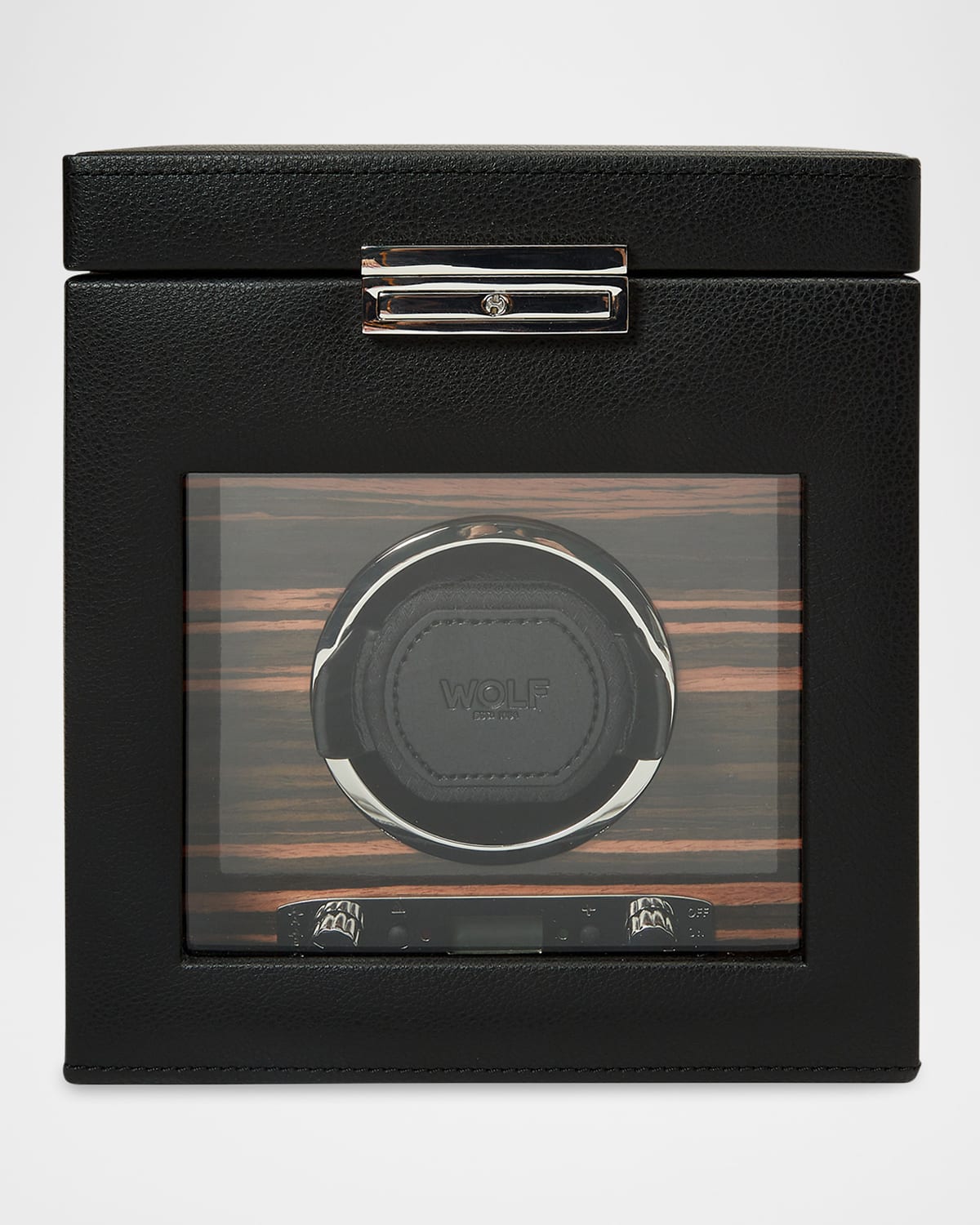 Wolf Roadster Single Watch Winder With Storage In Black