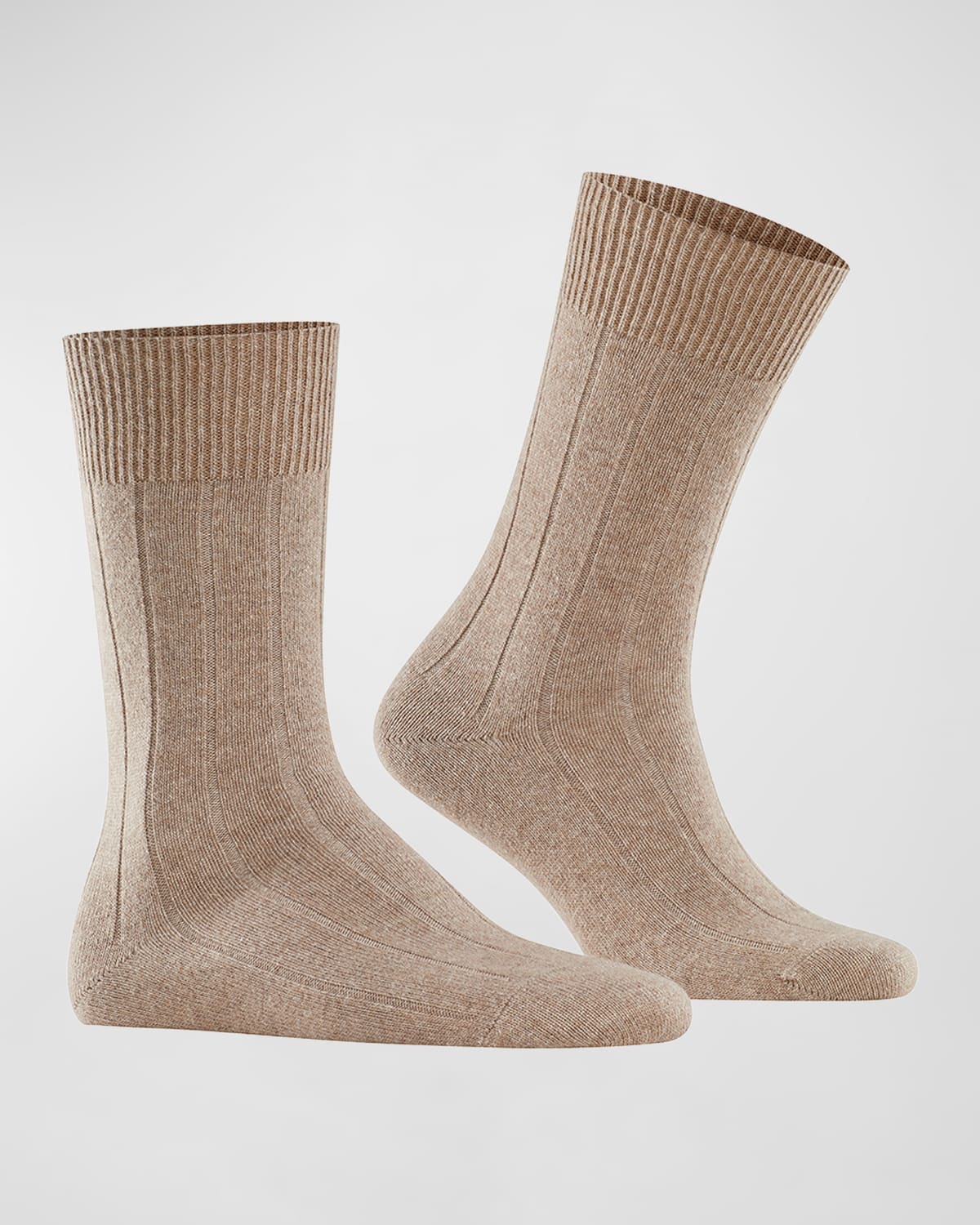 Falke Logo-print Stretch-organic-cotton Blend Socks In Nutmeg Mel