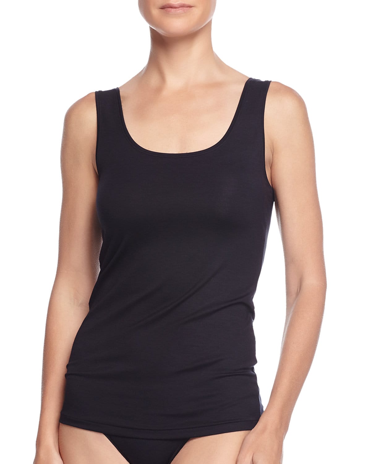 Hanro 'soft Touch' Layering Tank In Black