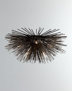 Visual Comfort Signature Ten Light Flush Mount Strada Aged Iron