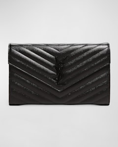 Saint Laurent Envelope Triquilt YSL Wallet on Chain in