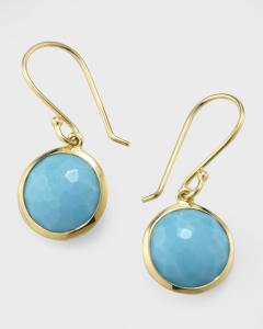 Boucles D'oreilles Pendantes Ippolita En Or 18k Avec Coquillage Noir Et Pierre Rouge - Occasion En Excellent état