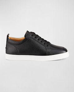 Christian Louboutin Men s Louis Junior Spikes Leather Low Top Sneakers Neiman Marcus