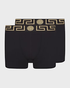 Versace Men's 3-Pack Low Rise Greca Trunk | Neiman Marcus