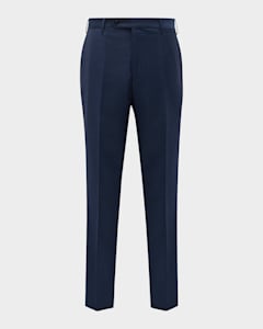 Zanella Men's Devon Wool Serge Houndstooth Trousers | Neiman