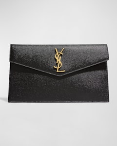 Saint Laurent YSL Monogram Large Zip Wallet in Grained Saint Laurent YSL Monogram Large Zip Wallet in Grained
