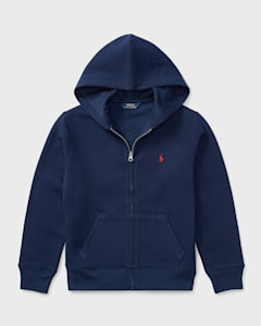 Ralph Lauren Childrenswear Girl s Drapey Terry Zip Hoodie Size 2 6X Neiman Marcus