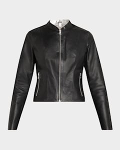 Judd leather biker jacket online
