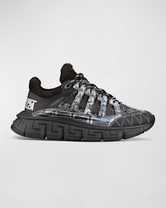 Versace Men s Trigreca Barocco Print Trainer Low Top Sneakers Neiman Marcus