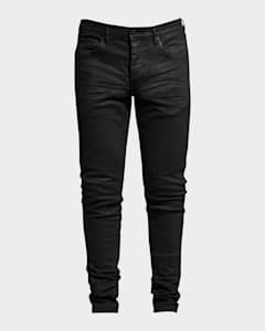 PURPLE Men's P005 Black Raw Slim-Fit Jeans | Neiman Marcus