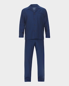Derek Rose Men s Wellington Striped Cotton Pajama Set Neiman Marcus