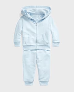 Ralph Lauren Childrenswear Boy s Atlantic Terry 2 Piece Sweatsuit Size 3M 24M Neiman Marcus