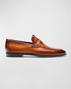Magnanni Men s Mckinley Leather Penny Loafers Neiman Marcus