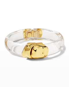 Alexis Bittar Serpent Lucite Hinge Bracelet, Desert | Neiman Marcus