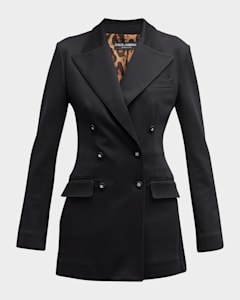DOLCE & GABBANA Size 4 Black Jacquard Nylon / Silk Textured Jacket
