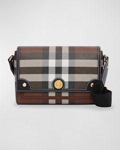 Burberry Note Medium Leather Vintage Check Crossbody Bag Neiman Marcus