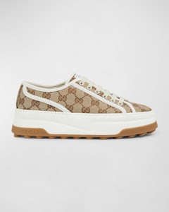 Chloe Platform Speckled Mix Leather Sneakers | Neiman Marcus Chloe Platform Speckled Mix Leather Sneakers | Neiman Marcus