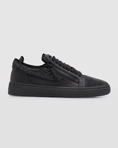 Giuseppe Zanotti Men s GZ 94 Leather Low Top Sneakers Nero