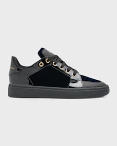 Giuseppe Zanotti Men's GZ 94 Crystal Leather Low Top Giuseppe Zanotti Men's GZ 94 Crystal Leather Low Top
