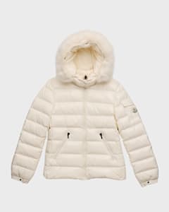 Moncler Boy's Byron Faux Fur Hooded Puffer Jacket, Size 8-14