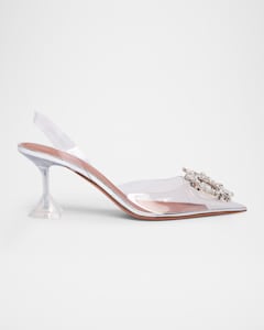 Medallion Slingback Pumps♡ Valentino Garavani VLogo Medallion Metallic Slingback Pumps