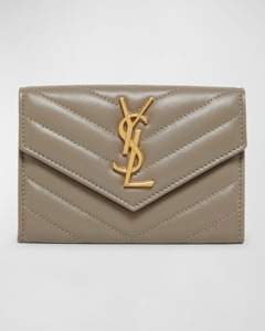 Saint Laurent Small YSL Wallet on Chain in Quilted Leather Saint Laurent Small YSL Wallet on Chain in Quilted Leather